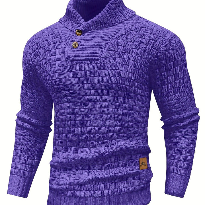 Alistair | Textured Shawl-Collar Sweater