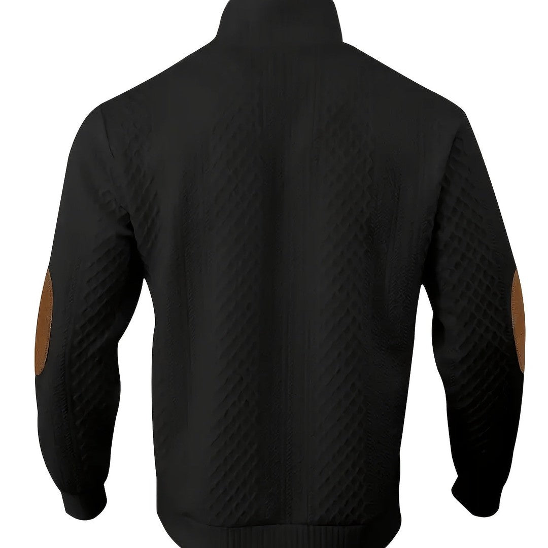 Ronan | Stand Collar Button Henley Sweater