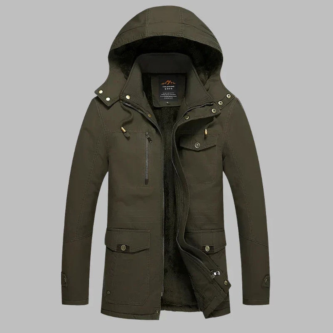 Maplecroft - Hooded Field Jacket Multi Pocket Drawstring Hem