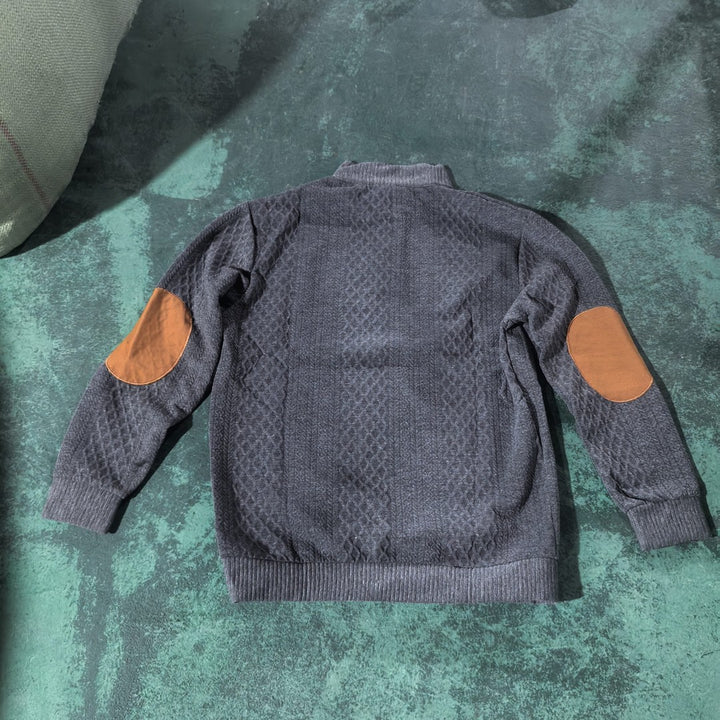 Ronan | Stand Collar Button Henley Sweater