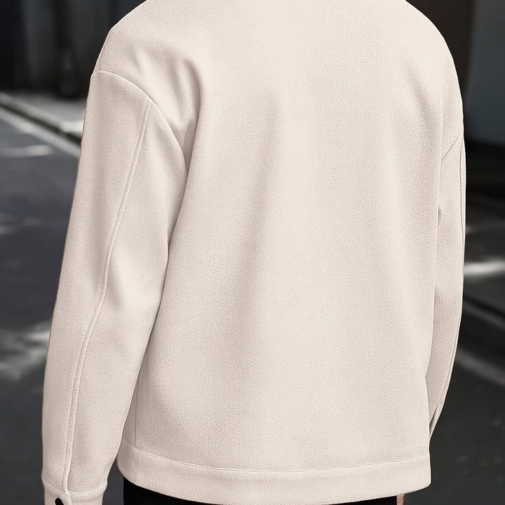 LAPEL POLYESTER JACKET FOR MEN