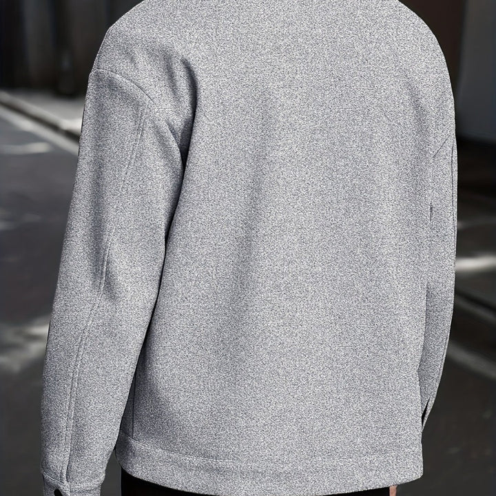LAPEL POLYESTER JACKET FOR MEN