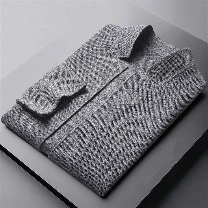Stand Collar Knit Button Cardigan