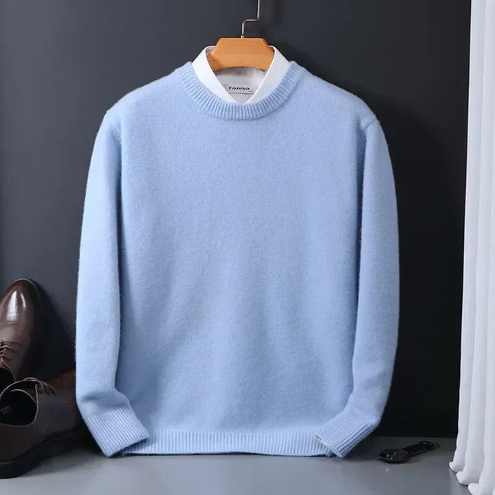 Cashmere-Feel Crew Neck Sweater