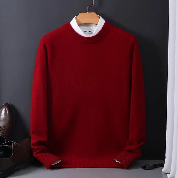 Cashmere-Feel Crew Neck Sweater