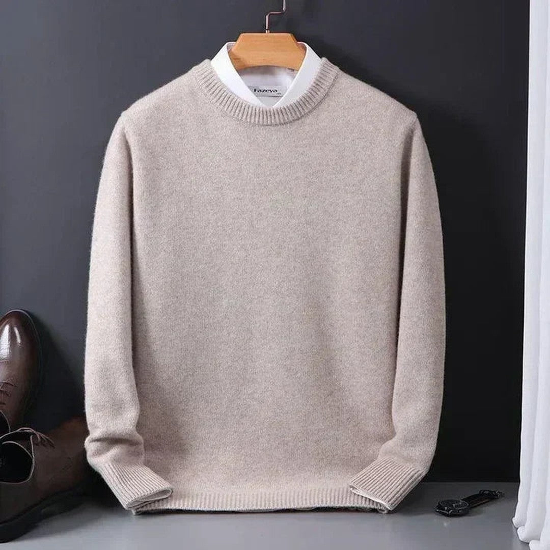 Cashmere-Feel Crew Neck Sweater