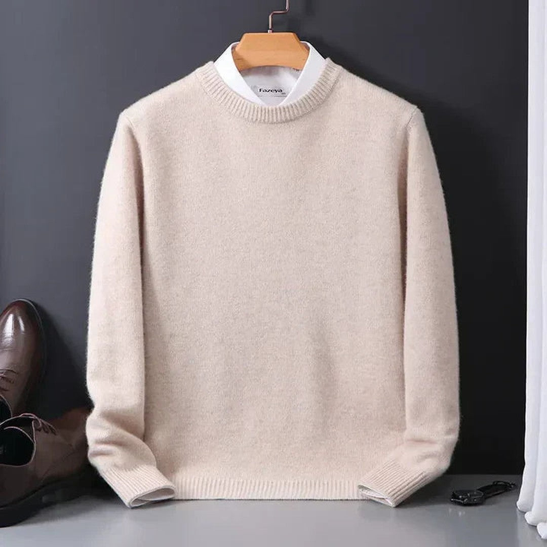 Cashmere-Feel Crew Neck Sweater