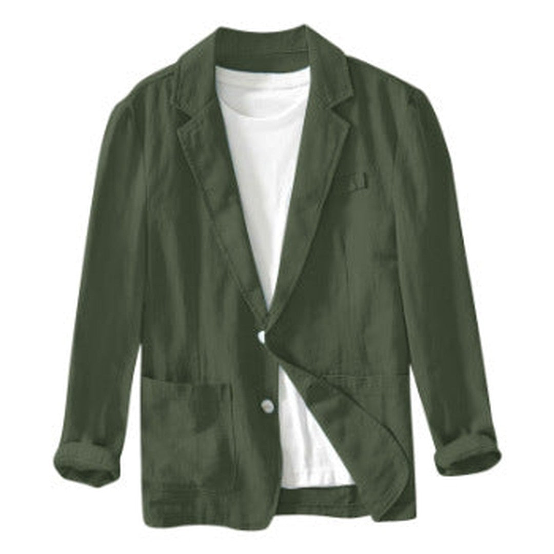 Textured Woven Lapel Jacket