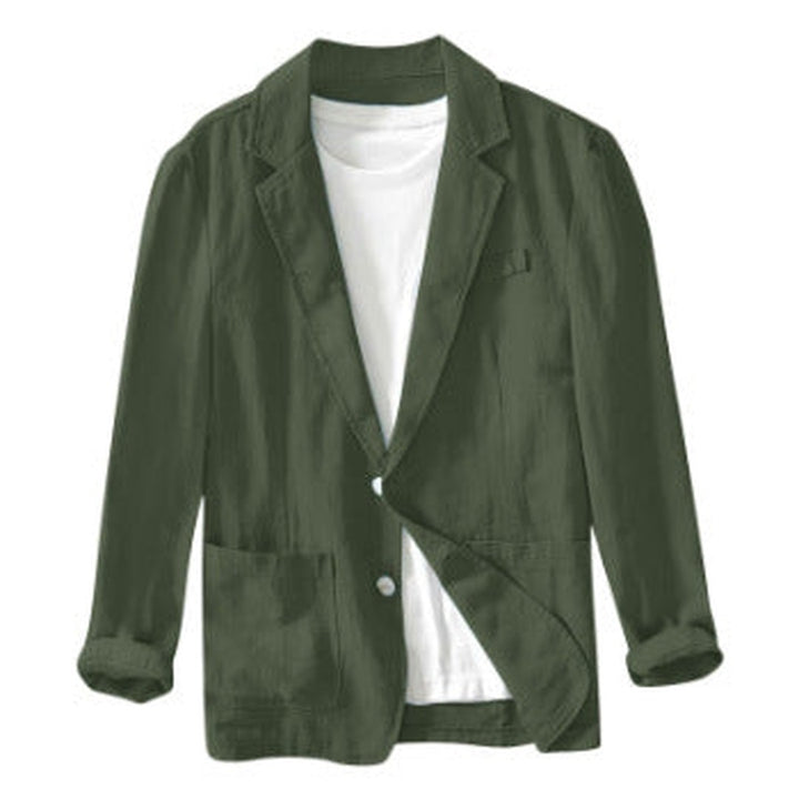Textured Woven Lapel Jacket