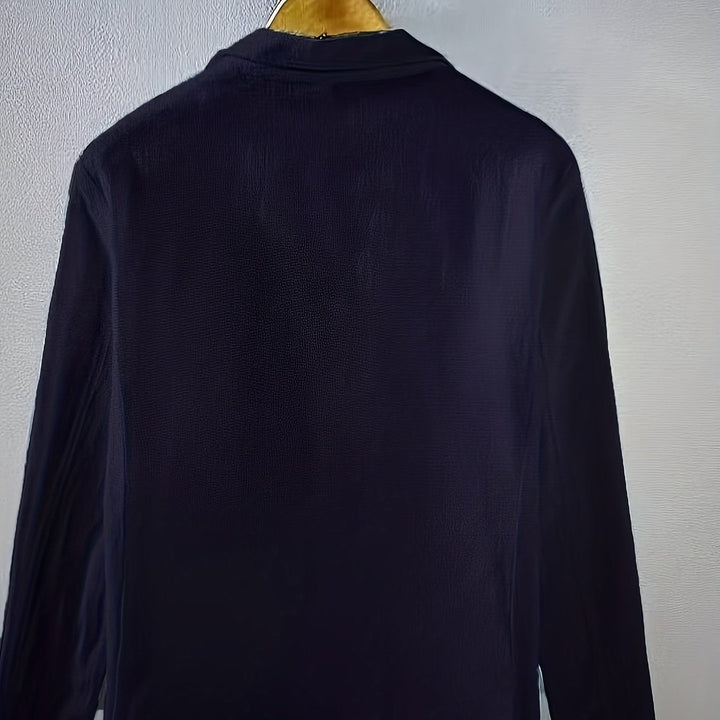 Textured Woven Lapel Jacket