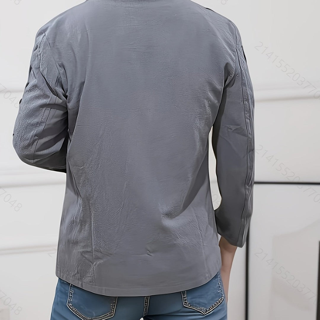 Textured Woven Lapel Jacket