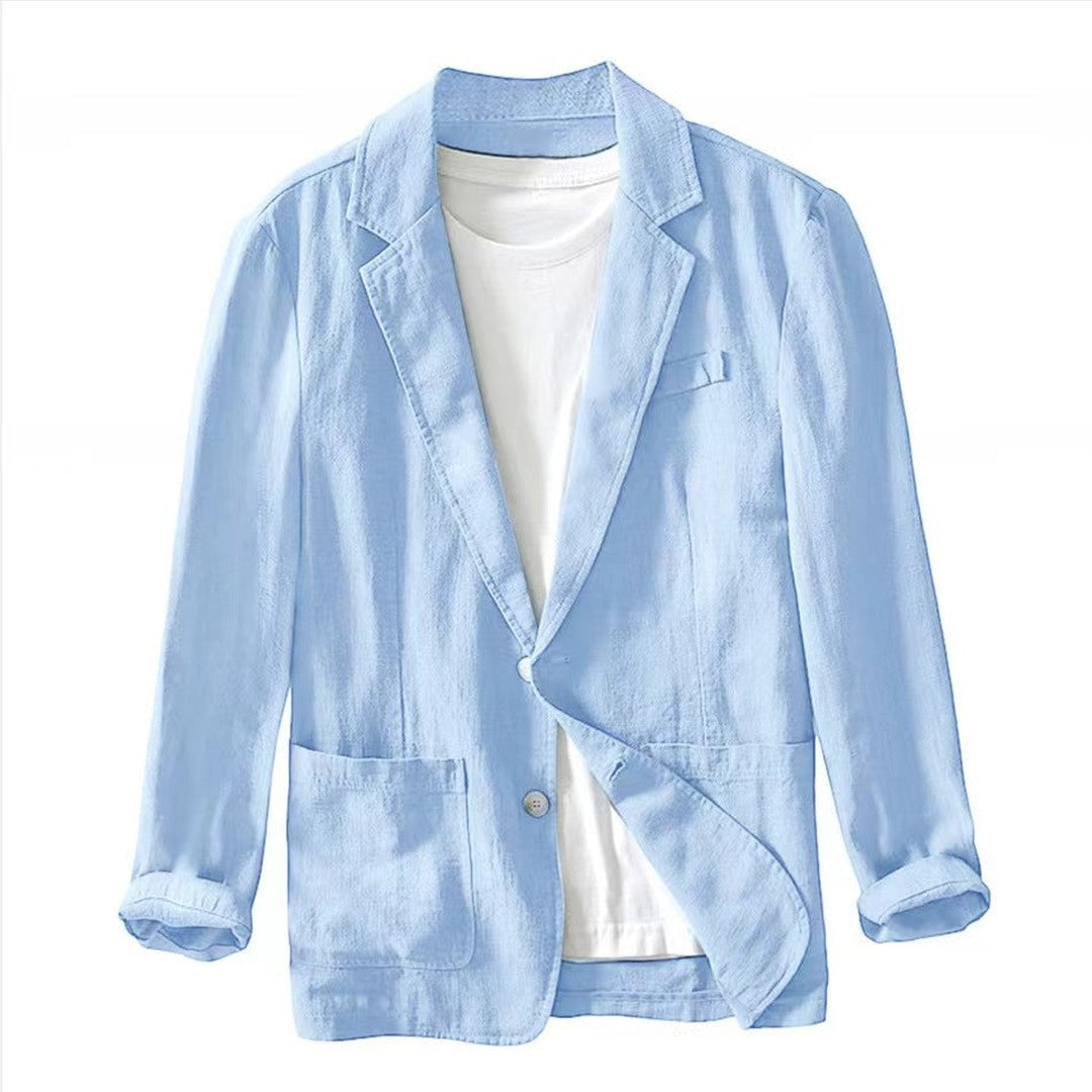 Textured Woven Lapel Jacket