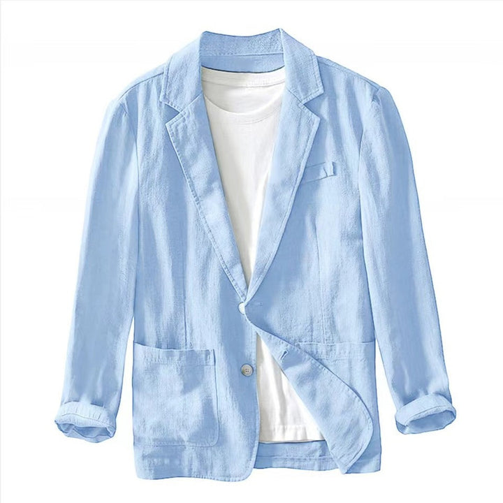 Textured Woven Lapel Jacket