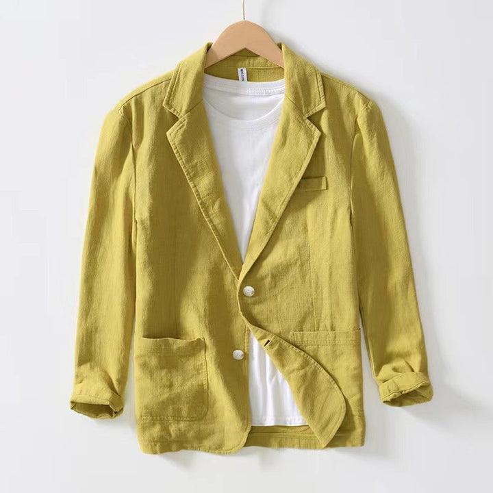 Textured Woven Lapel Jacket