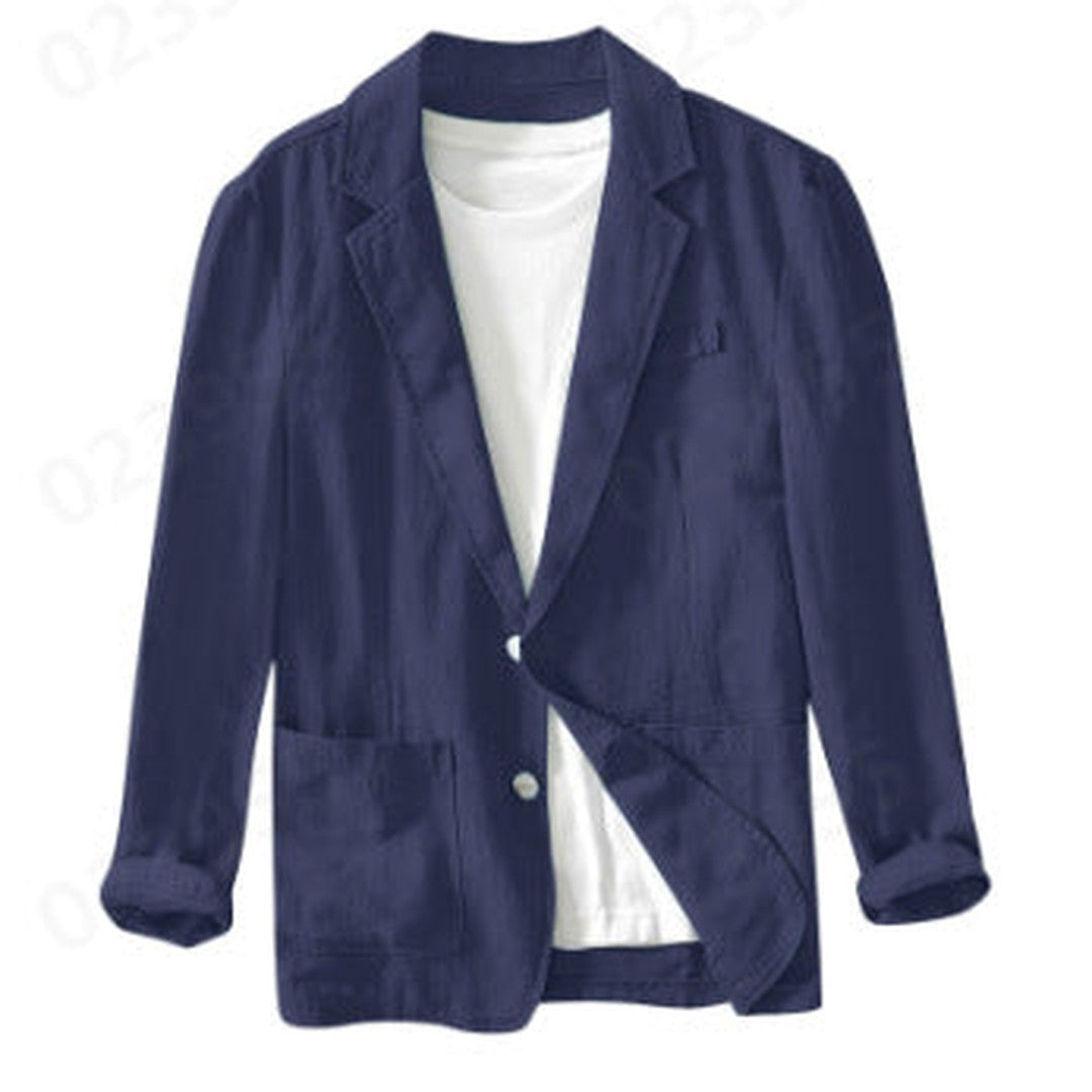 Textured Woven Lapel Jacket