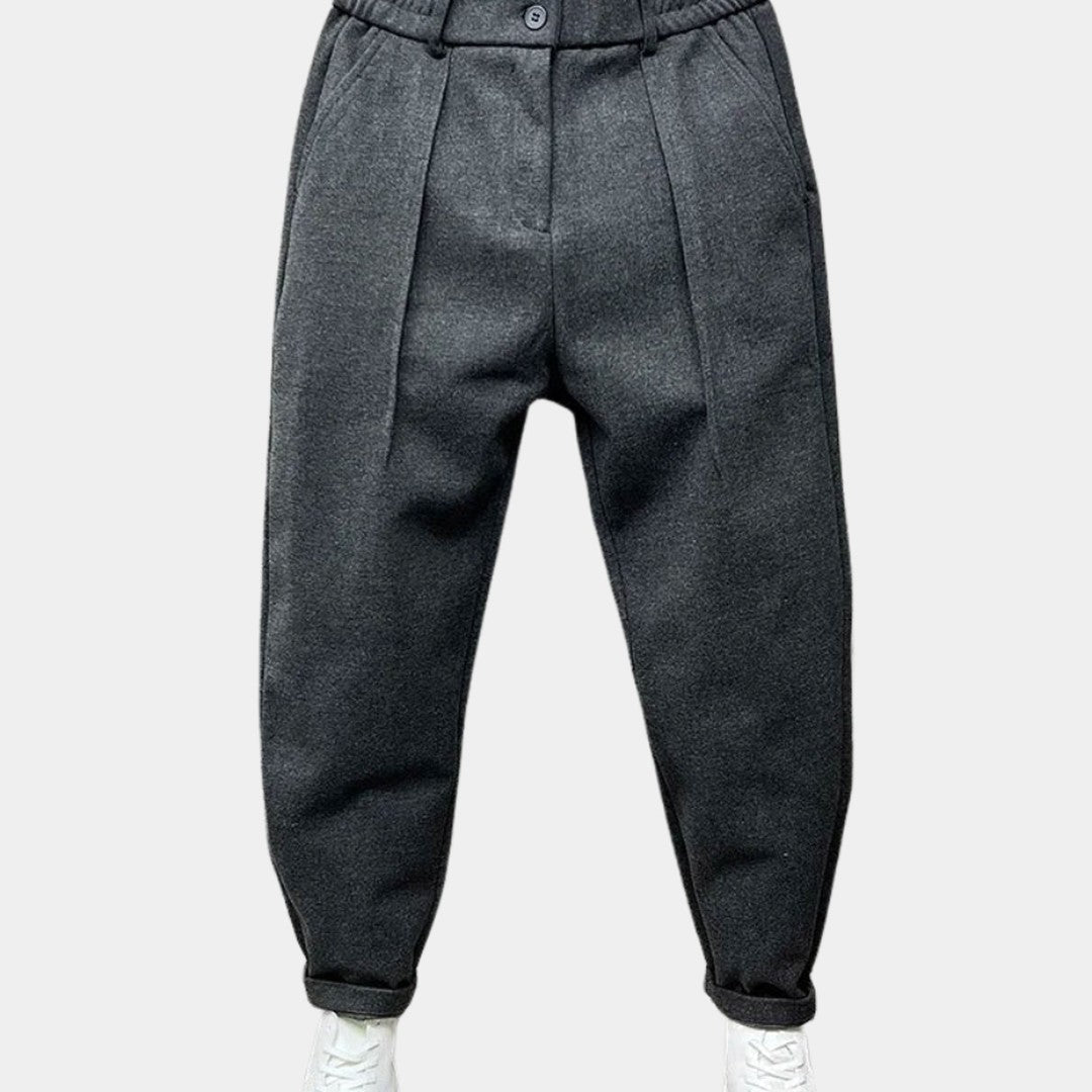 SLIM MELANGE TROUSERS FOR MEN