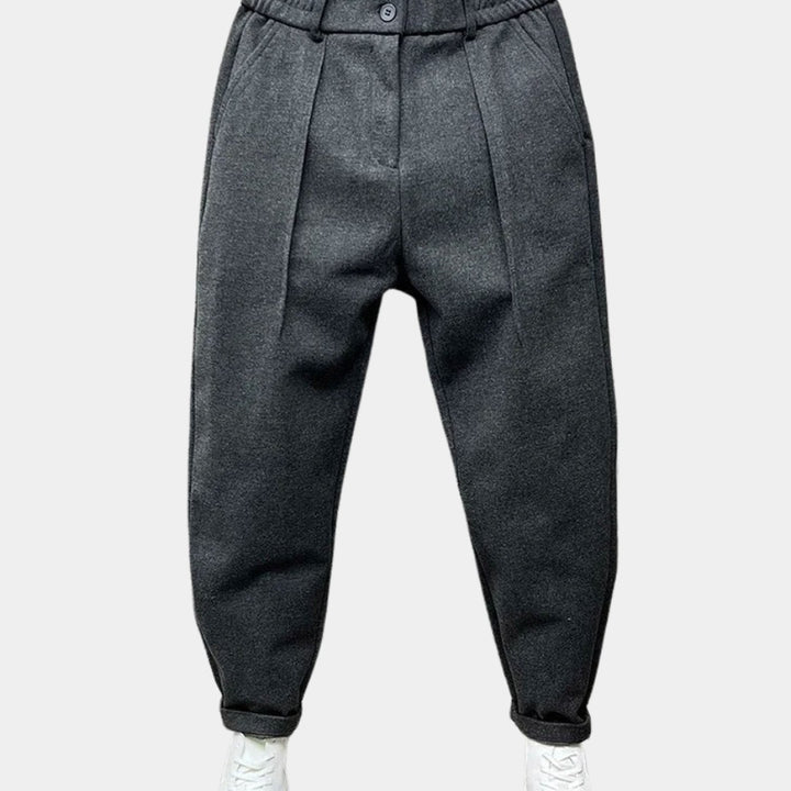 SLIM MELANGE TROUSERS FOR MEN