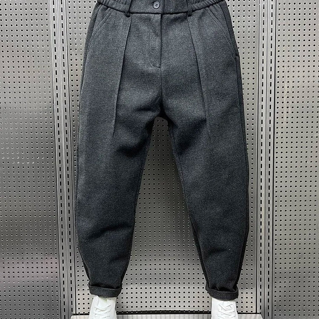 SLIM MELANGE TROUSERS FOR MEN