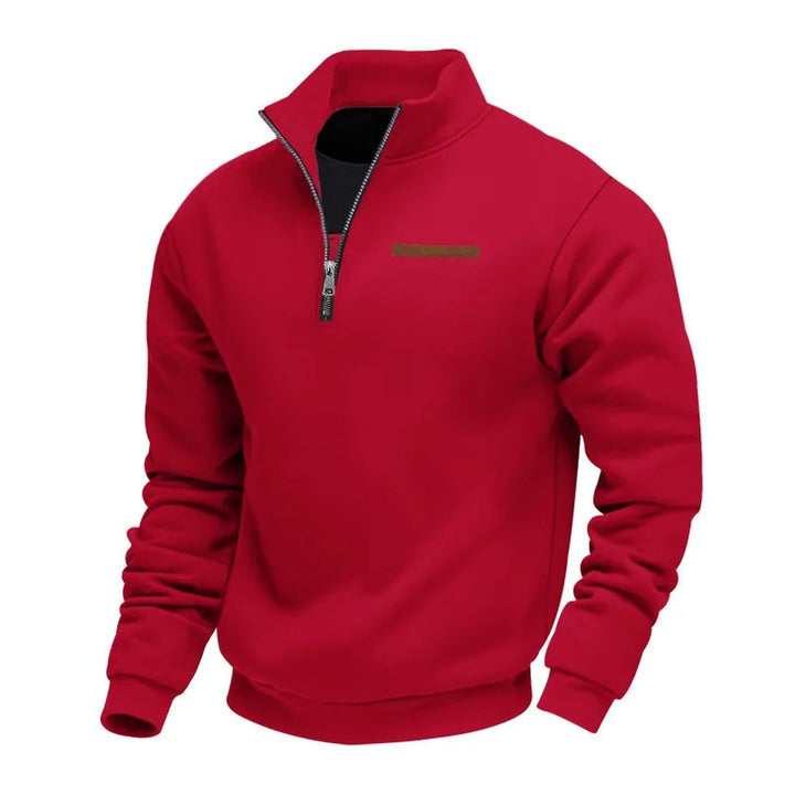 Stand Collar Quarter-Zip Pullover