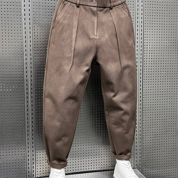 SLIM MELANGE TROUSERS FOR MEN