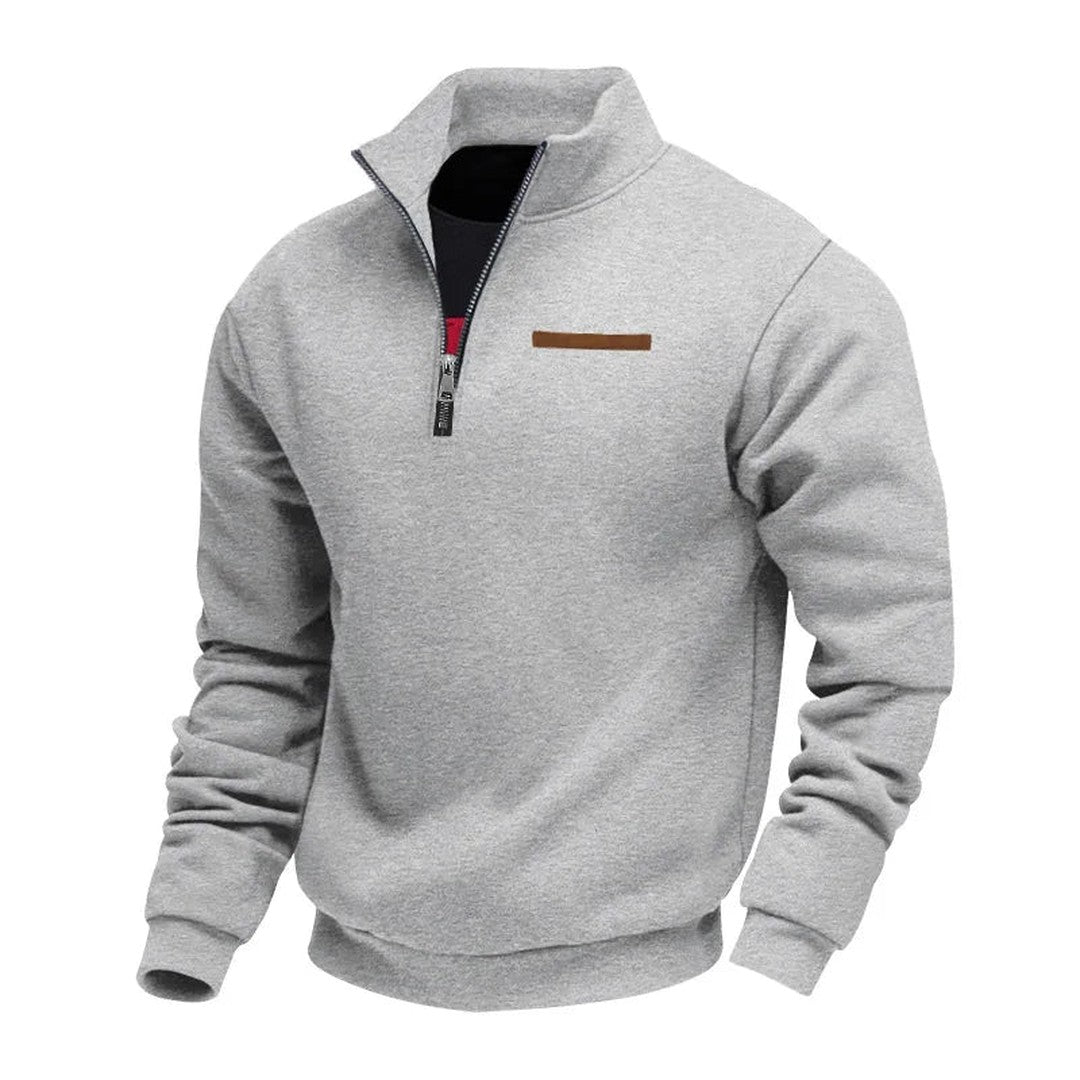 Stand Collar Quarter-Zip Pullover