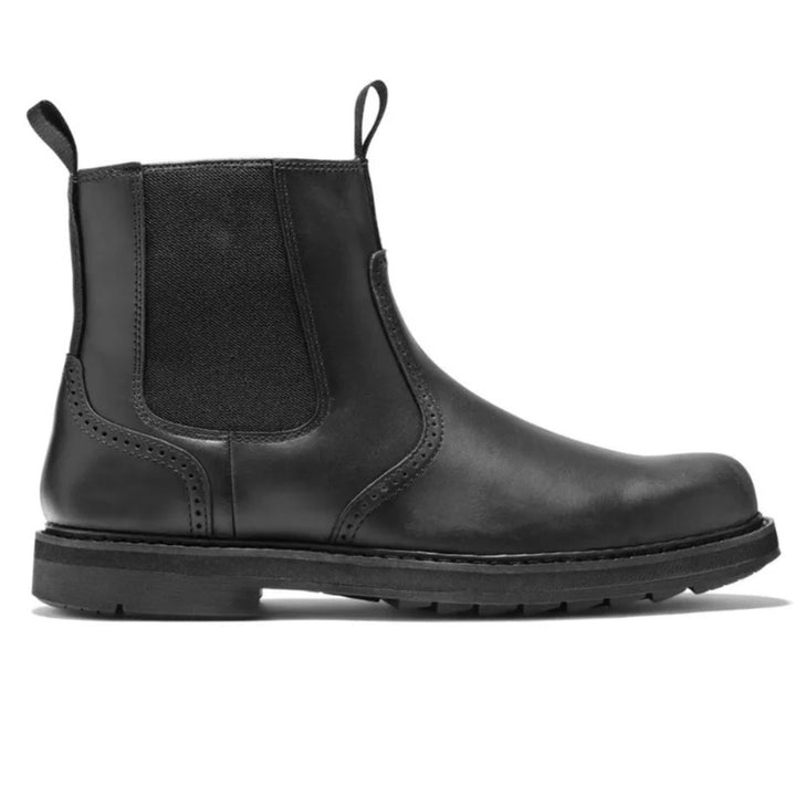 Leather-Look Pull-Tab Chelsea Boots