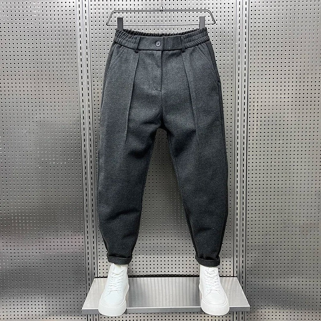 SLIM MELANGE TROUSERS FOR MEN