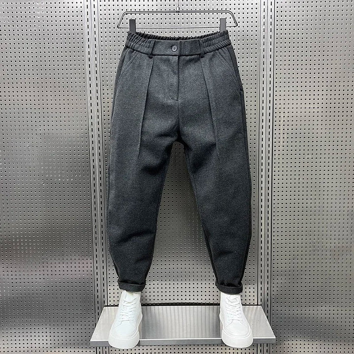SLIM MELANGE TROUSERS FOR MEN
