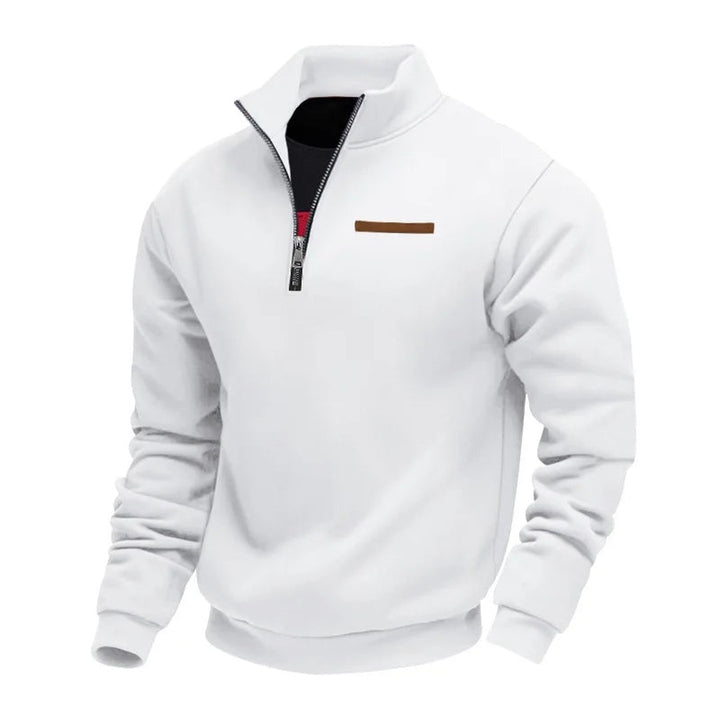 Stand Collar Quarter-Zip Pullover