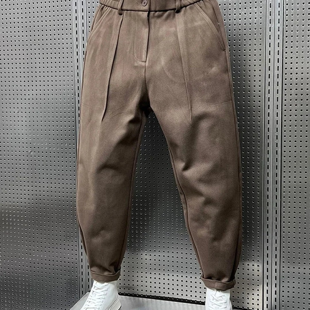 SLIM MELANGE TROUSERS FOR MEN