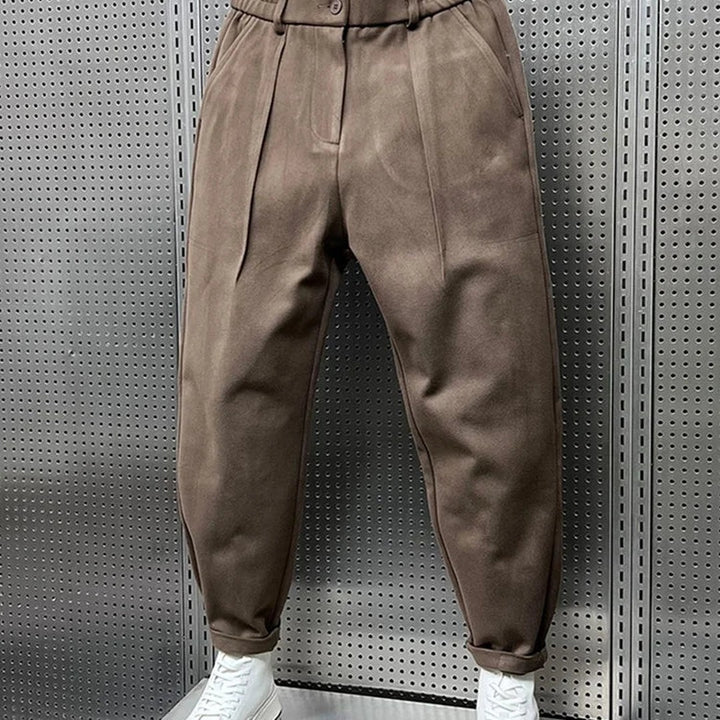 SLIM MELANGE TROUSERS FOR MEN