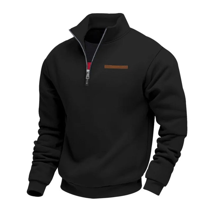 Stand Collar Quarter-Zip Pullover