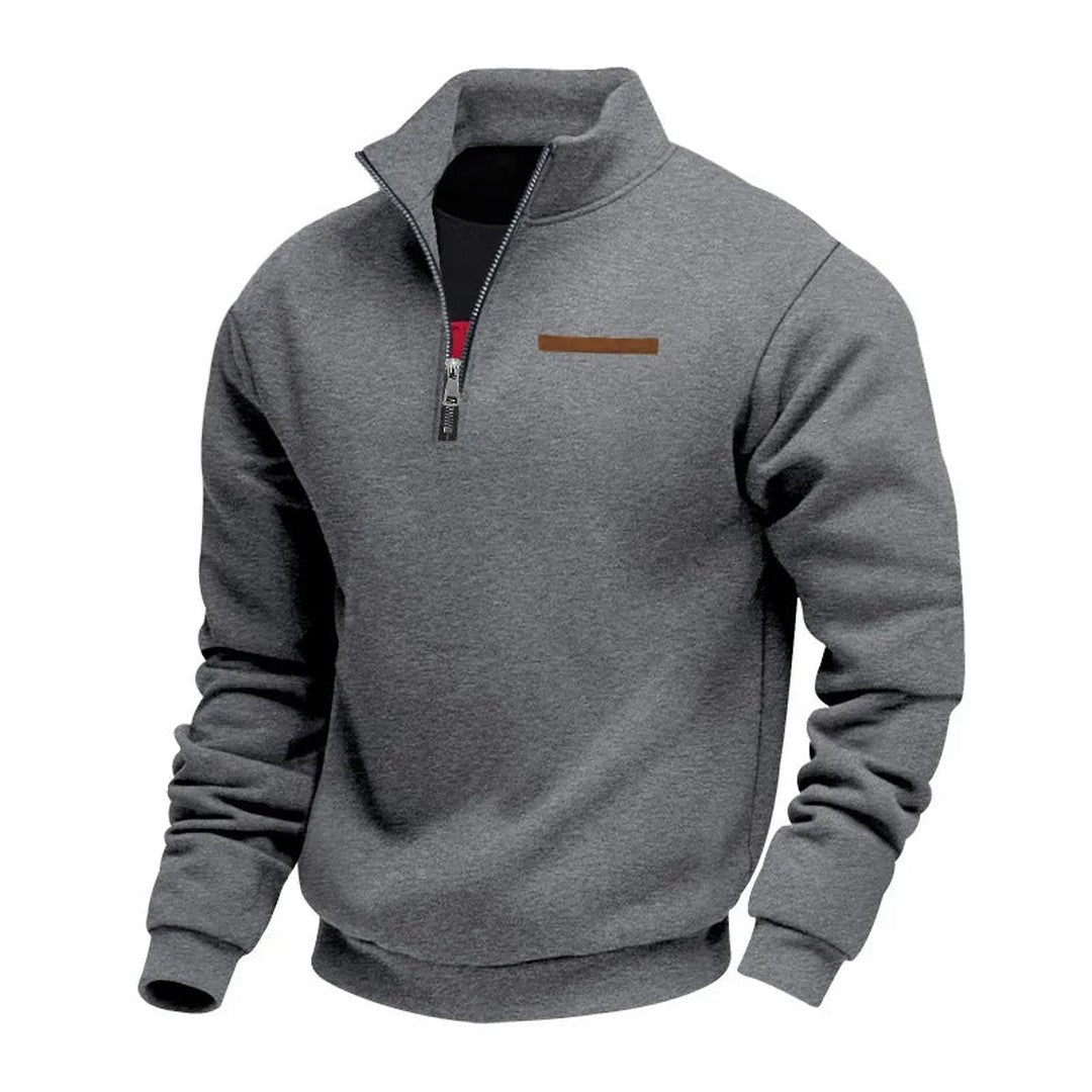 Stand Collar Quarter-Zip Pullover