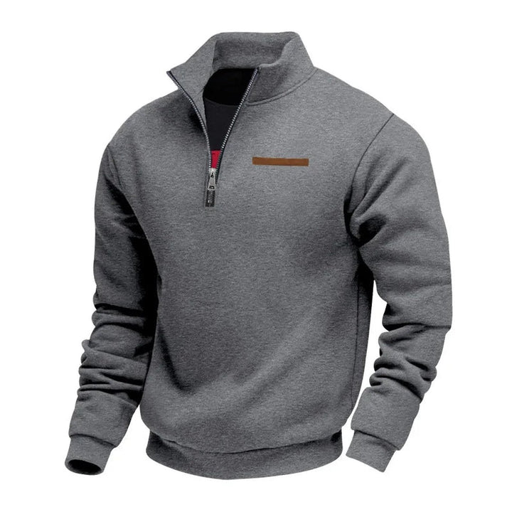 Stand Collar Quarter-Zip Pullover