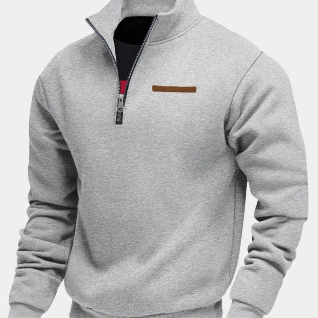 Stand Collar Quarter-Zip Pullover