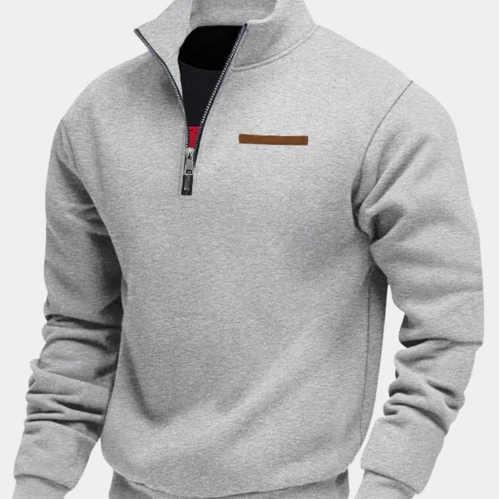Stand Collar Quarter-Zip Pullover