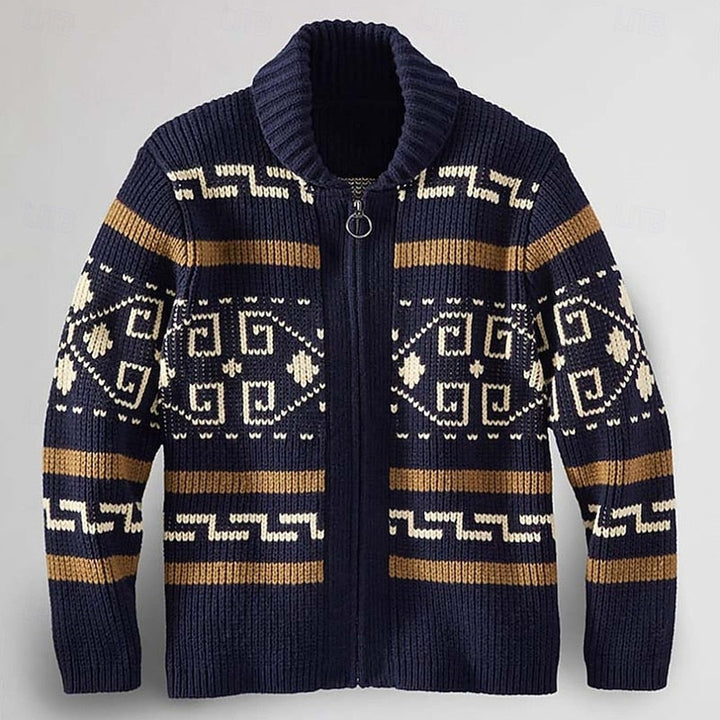 Sawyer | Patterned Zip Cardigan
