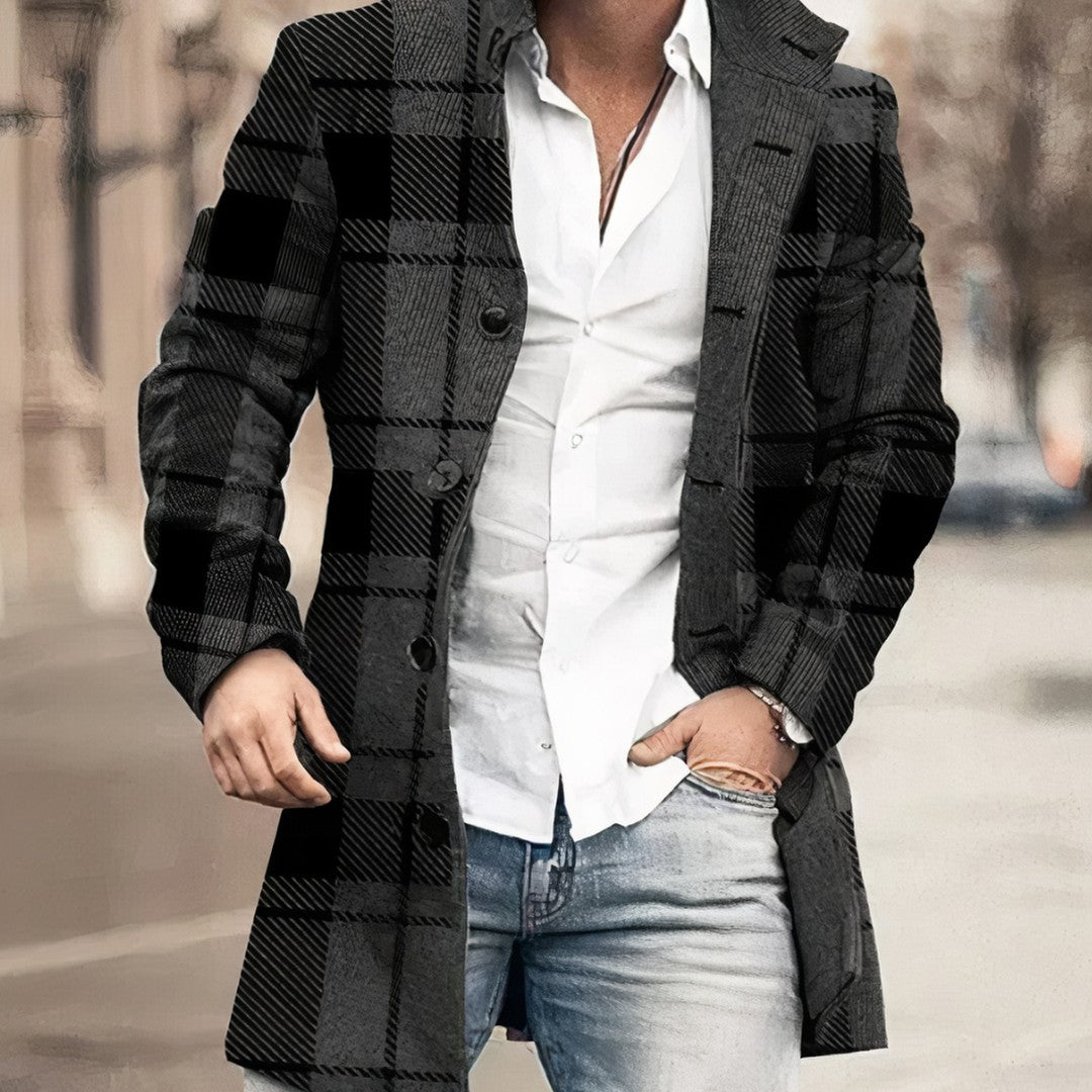 Button-Front Trench Coat