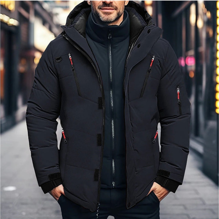 Hensley Cove - Hooded Parka Multi Pocket Zip Front