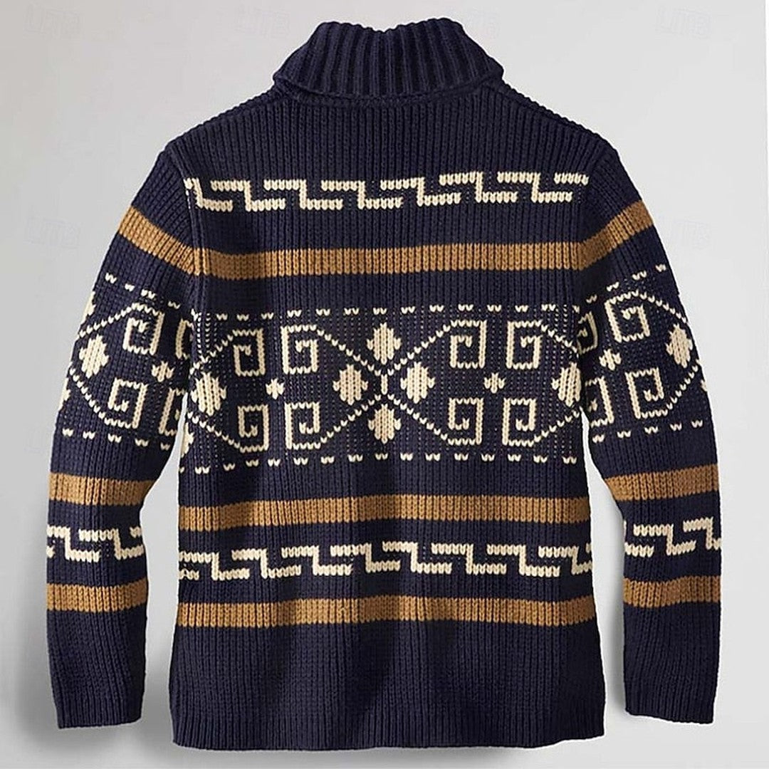 Sawyer | Patterned Zip Cardigan