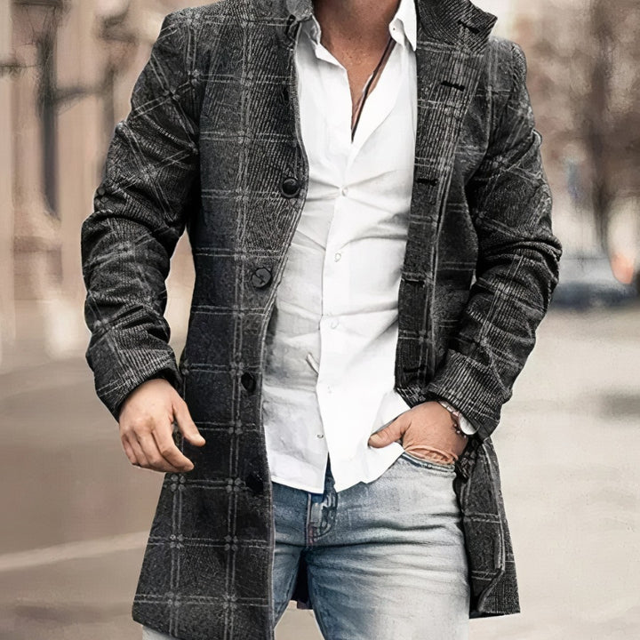 Button-Front Trench Coat