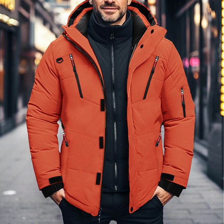 Hensley Cove - Hooded Parka Multi Pocket Zip Front