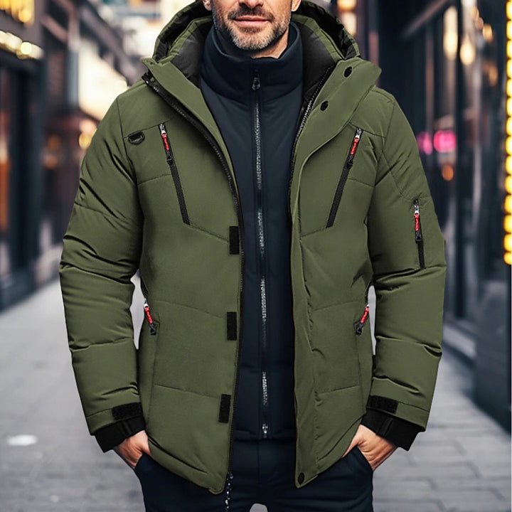 Hensley Cove - Hooded Parka Multi Pocket Zip Front
