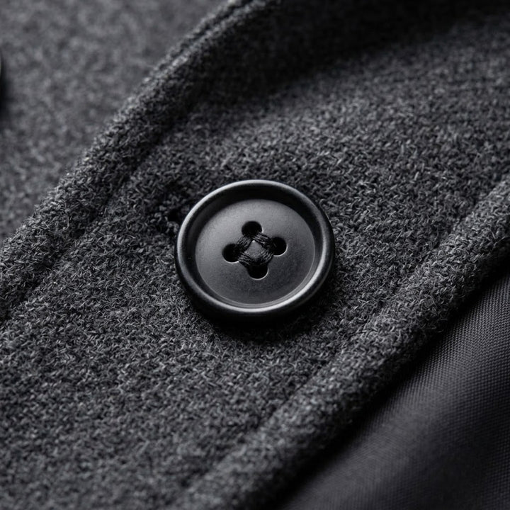 The Vicenza Men's Long Double Breasted Wool Trench Coat