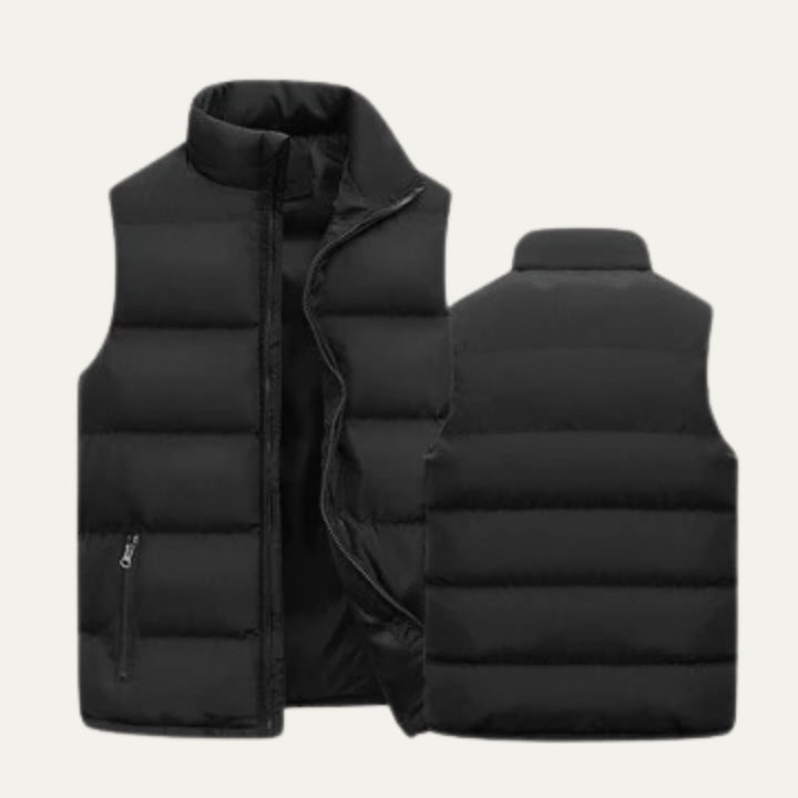 Padded Zip-Front Puffer Gilet with Zip Pockets