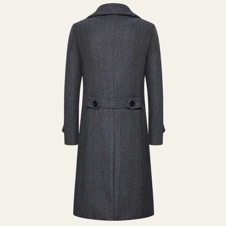 The Vicenza Men's Long Double Breasted Wool Trench Coat