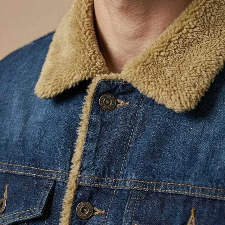 Sherpa Collar Denim Jacket