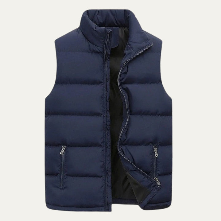 Padded Zip-Front Puffer Gilet with Zip Pockets