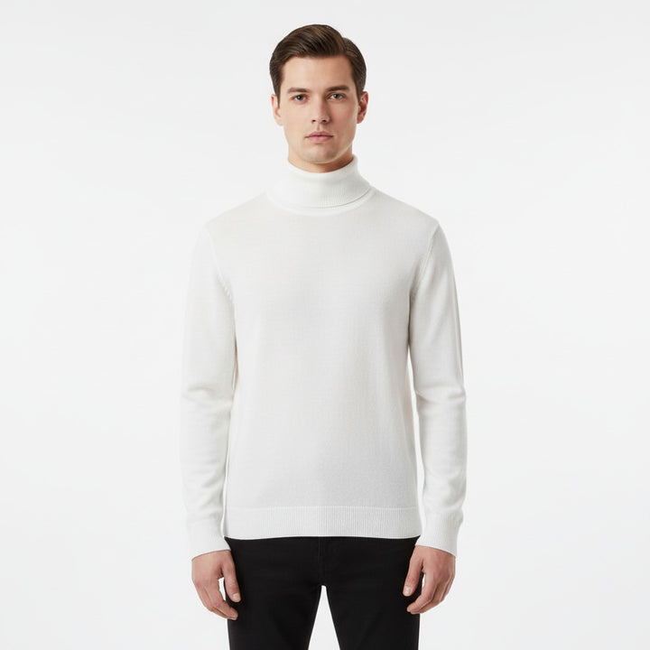Fine-Knit Roll Neck Sweater