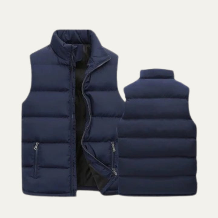 Padded Zip-Front Puffer Gilet with Zip Pockets
